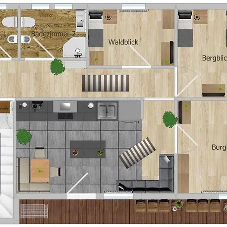 Apartment Haus Biechl Mit Blick Auf Burg Hohenwerfen